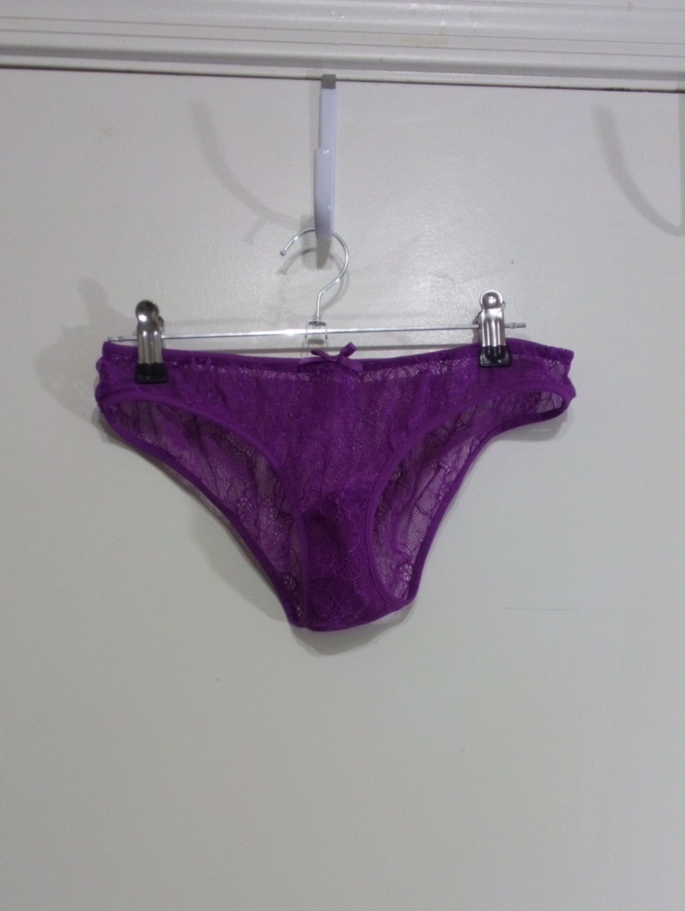 Girls Lace Briefs - Purple